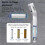 Pressure Adjustable Shower Head with Hose, 3 Spray Modes, Water Saving, RustResistant Silver 5