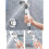 Pressure Adjustable Shower Head with Hose, 3 Spray Modes, Water Saving, RustResistant Silver 3