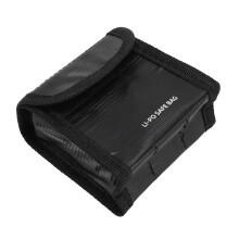 Drone Battery Safe Bag Flame Retardant Holds 3 Li-ion Batteries