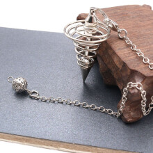 Metal Spiritual Pendulum for Divination, Dowsing, Healing Chain 7.0 in