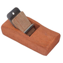 Woodworking Hand Plane Red Sandalwood Mini Planer with 65 Manganese Steel Blade for Precise Wood Trimming