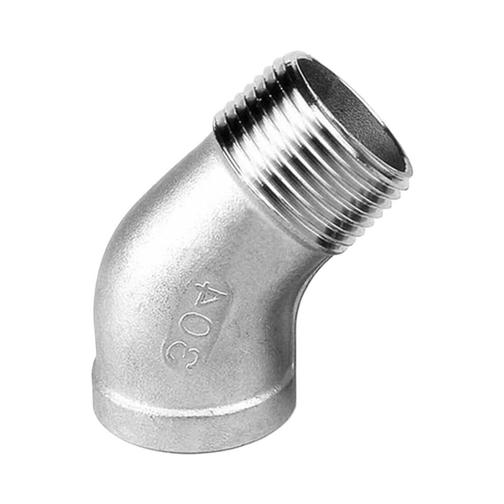 Stainless Steel Pipe Fittings 304 45 Degree Elbow Male To Female 1.25 Inch Corrosionresistant 9092120724332