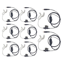8 Pack Earpiece Acoustic Tube TwoWay Radio Headset with Mic PTT for Motorola CLP CLPe Series