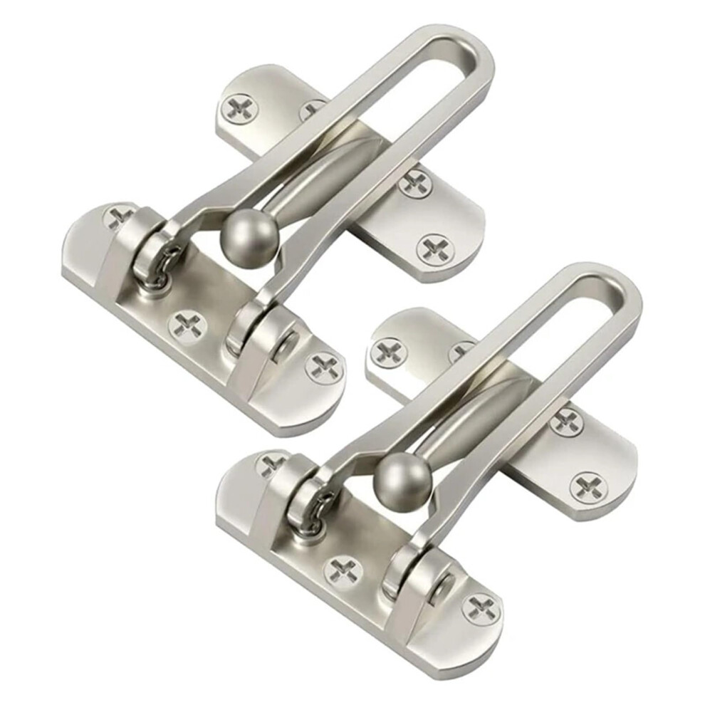 Door Security Latch Heavy Duty Zinc Alloy Swing Bar Lock For Interior Home And Office 2Pcs 9169991959030