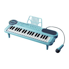 37 Key Kids Piano Keyboard with Clear Stereo Sound, Rechargeable, ChildFriendly, Blue