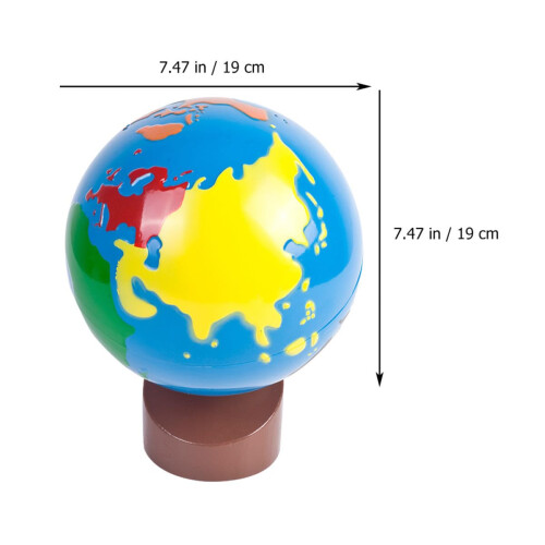 Educational World Globe for Kids with Interactive World Map, Smooth Edge Design for Home and Classroom 1