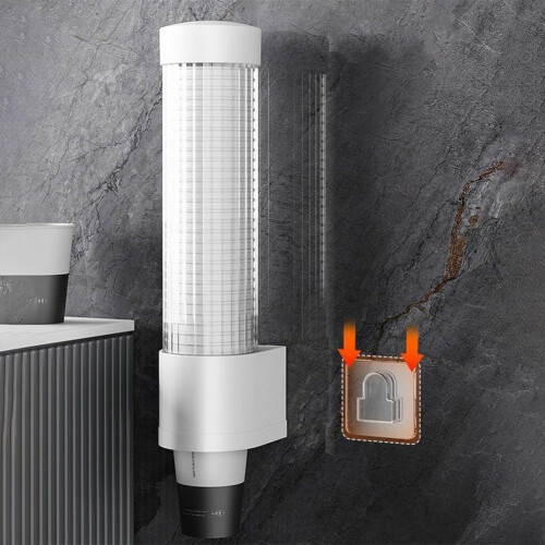 Automatic Paper Cup Dispenser with DustProof Cover, Wall Mounted Holder for Kitchen and Office Ref: 4515 1