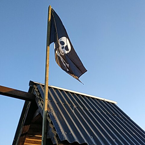 Jolly Roger Halloween Flagge Schwarz Dekoration