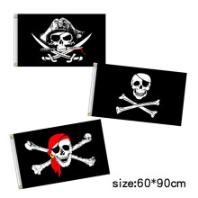 Halloween Jolly Roger Flagge 60x90cm schwarz