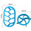2PCS Plastic Dough Press Mold Set for Bread Rolls - 9x16cm & 10.3cm 9
