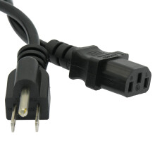 25FT Heavy Duty AC Power Cord for Desktop PC, 3 Prong Power Cable for Computer Tower and Monitor