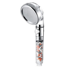 Filtered Pressure Shower Head with On/Off Switch, 3 Spray Modes, Hose and Bracket