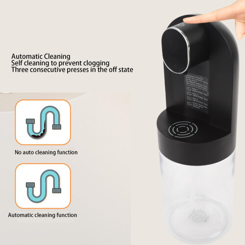 Automatic Mouthwash Dispenser with LED Display, Touchless Smart 600ml Wall Mounted Bathroom Use 2