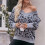 Casual Knit Top για γυναίκες, Πουλόβερ με μακριά μανίκια και χρωματιστό μπλοκ, Μαλακό 2