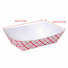 50pcs Disposable Greaseproof Food Trays 12x8.5cm Serve Meals