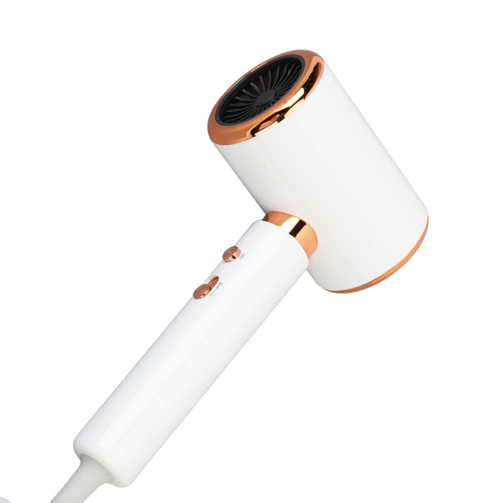 White High Speed Ionic Hair Dryer 20000Rpm 1400W Low Noise Diffuser