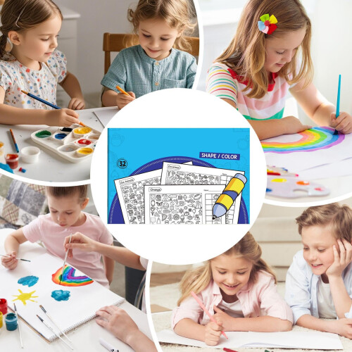 Preschool Activity Book with Creative Coloring Puzzles for Kids Travel Learning and Skill Development 2