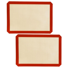 2pcs Reusable Nonstick Silicone Baking Mats Heat Resistant for Cookies Macarons Pastries Oven