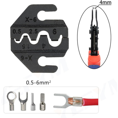 Universal Ratchet Crimping Tool Kit with Interchangeable Dies for Automotive and Electrical Terminals 2