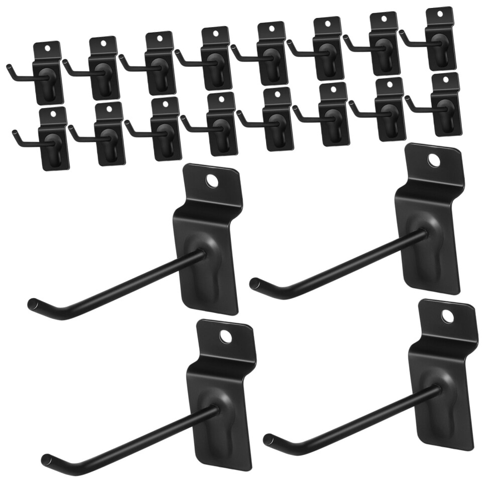 20Pcs Heavy Duty Slatwall Hooks For Garage Storage, Metal Hook Set With Quick Installation And Space Saving Design 9330225556572