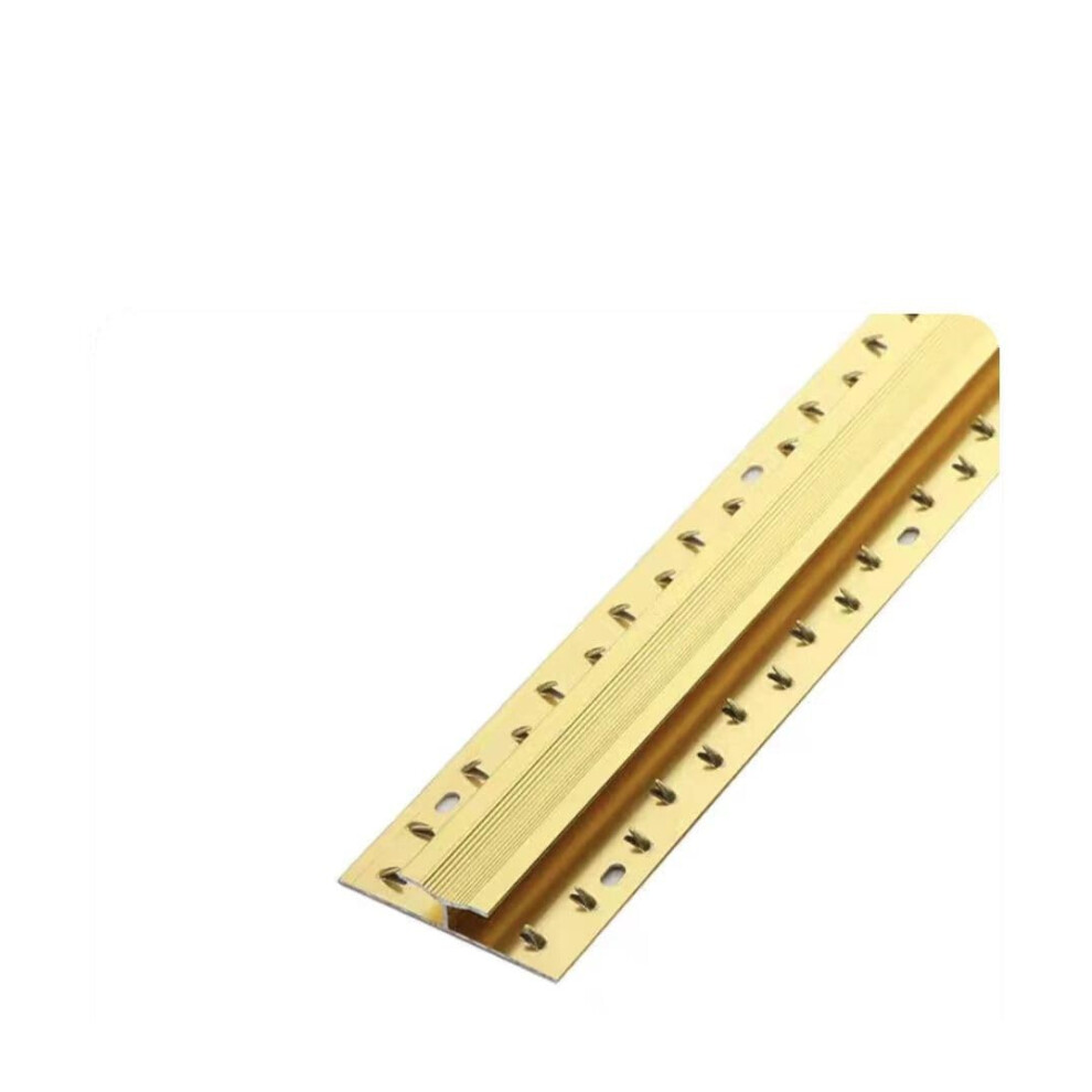 Aluminum Floor Transition Strip With Antislip Carpet Edge Protector For Doorway, 90Cm Gold 9455672231985