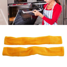 2 Stück Kühlschrankgriffabdeckungen, Polyester-Baumwolle, Gold, 14,5 x 40 cm