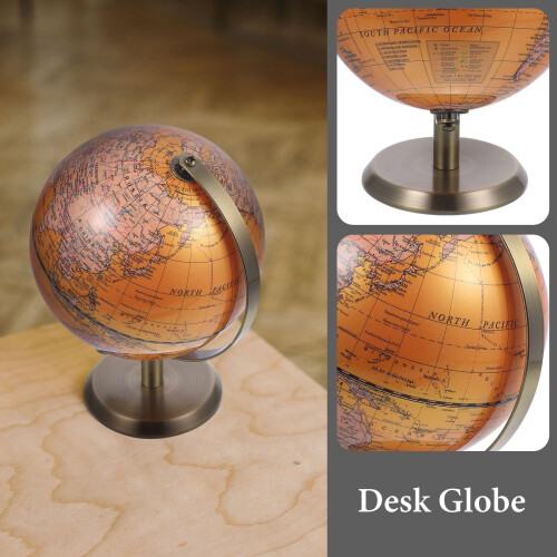 World Globe 360 Rotatable Educational Desktop Globe with Stable Base for Home Office Decor 2
