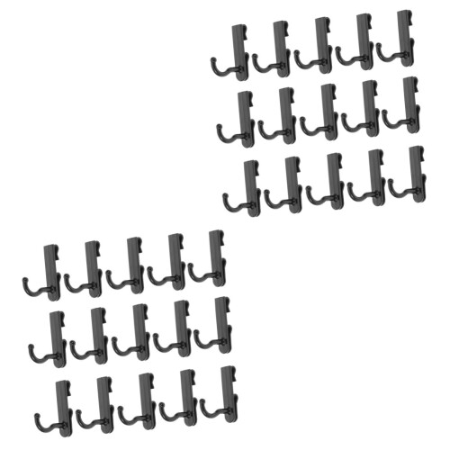 Grid Wall Hooks and Picture Rail Hooks Set, Heavy Duty, Durable Plastic, 48pcs for Secure Hanging