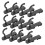 Grid Wall Hooks and Picture Rail Hooks Set, Heavy Duty, Durable Plastic, 48pcs for Secure Hanging 2