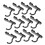 Grid Wall Hooks and Picture Rail Hooks Set, Heavy Duty, Durable Plastic, 48pcs for Secure Hanging 5