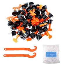 Tile Leveling System Kit with 100 Leveler Spacers, 500 Spacers and 2 Wrenches for Floor and Wall