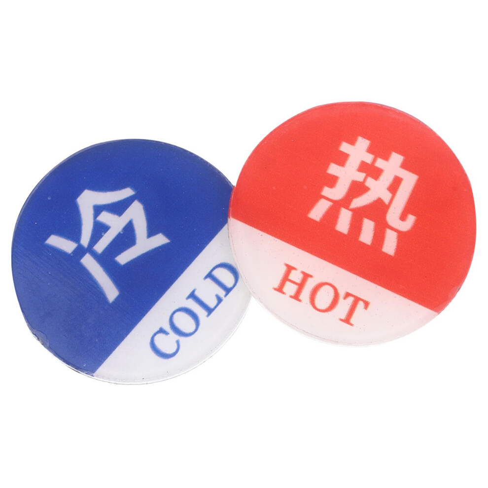 Faucet Hot And Cold Labels Acrylic Waterproof Temperature Indicator Stickers For Bathroom And Shower 9174973819189