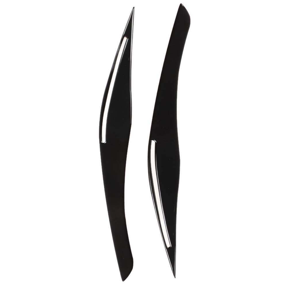 1 Pair Piano Headlight Eyebrows For E90 Black 7055741937989