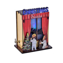 DIY Wooden Christmas Music Box with Luminous Scene, Exquisite Craft Gift for Girls and Home Decor