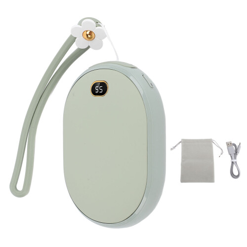 2-Temp USB-Handwärmer LED Grün 10000mAh Taschenformat 1