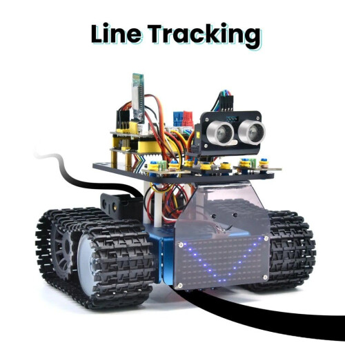 Robot Kit V3.0 Programmable STEM Learning DIY Mini Tracked Tank Compatible with Mixly 2