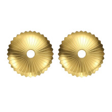 2pcs Brass Cabinet Knob Backplate 1.54 Inch Decorative Washer for Drawer and Cupboard Doors