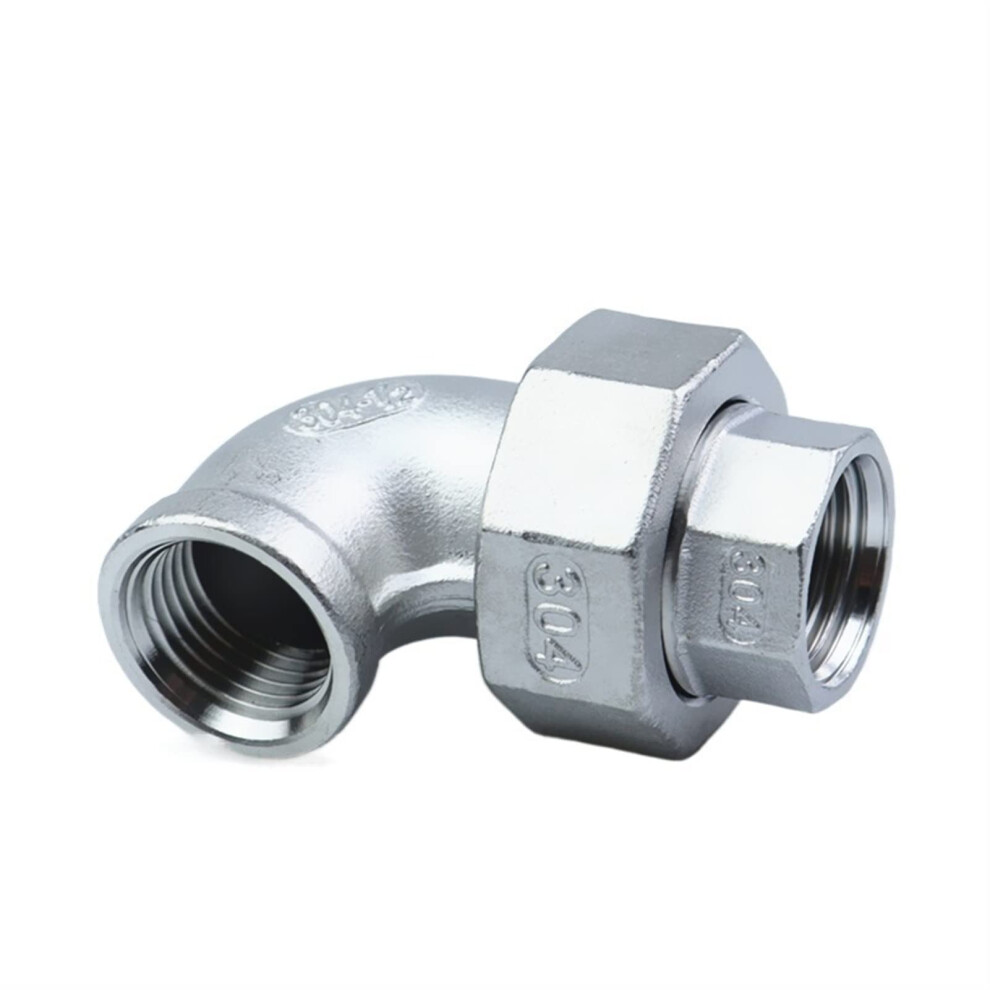 3/8 Inch 304 Stainless Steel Pipe Fitting Bsp Female To Female 90 Elbow Connector Corrosion Resistant 9073542316909