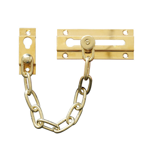 Solid Brass Door Chain Lock and Slide Bolt Lock  AntiTheft Security Latch for Doors and Windows