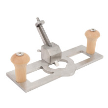 Woodworking Hand Plane Stainless Steel Router Plane with Quick Depth Adjustment and Hardwood Handles
