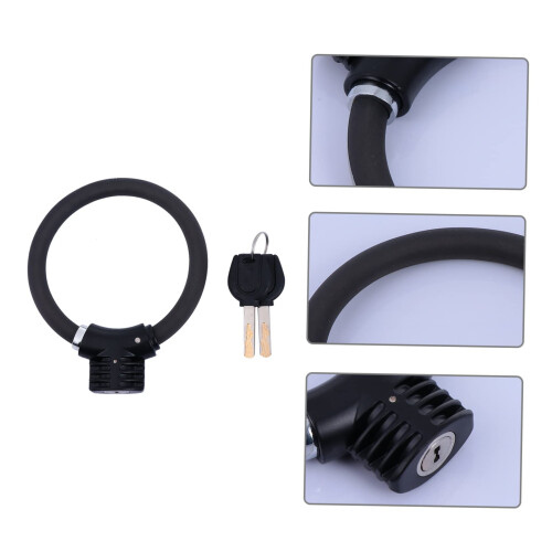 Bike Lock with Alloy AntiTheft Core and Scratch PVC Coating for Cycling and Scooter Security 2