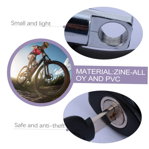 Bike Lock with Alloy AntiTheft Core and Scratch PVC Coating for Cycling and Scooter Security 1