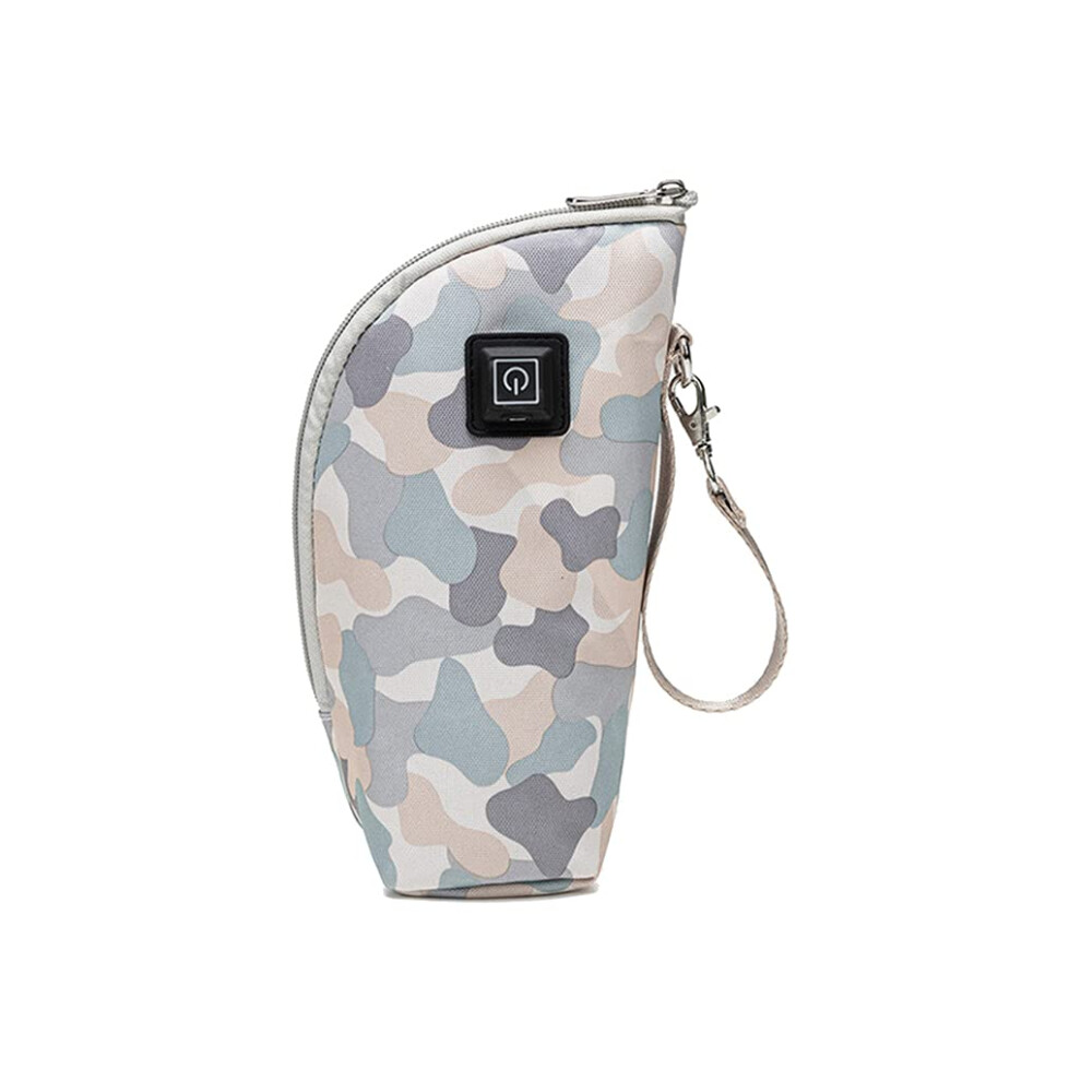 USB Bottle Warmer 5V 2A with Adjustable Temperature Control, Travel Baby Milk Heater Bag 8x22cm