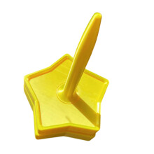 Yellow Yarn Holder for Knitting and Crocheting, Vertical Yarn Spinner Stand with Smooth Spinning Base