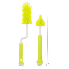 Silicone Baby Bottle Cleaning Brush with Soft Bristles, Long Handle for Deep Cleaning and Fast Drying