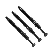 3 Stück Schwarze Legierung Piercing Kugel Greifer Pick-up Pinzette für Schmuckherstellung