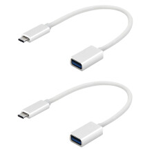 USB TypeC OTG Adapter 3.0 2 Pack for JBL Clip 4, Fast Data Transfer, Plug and Play, White