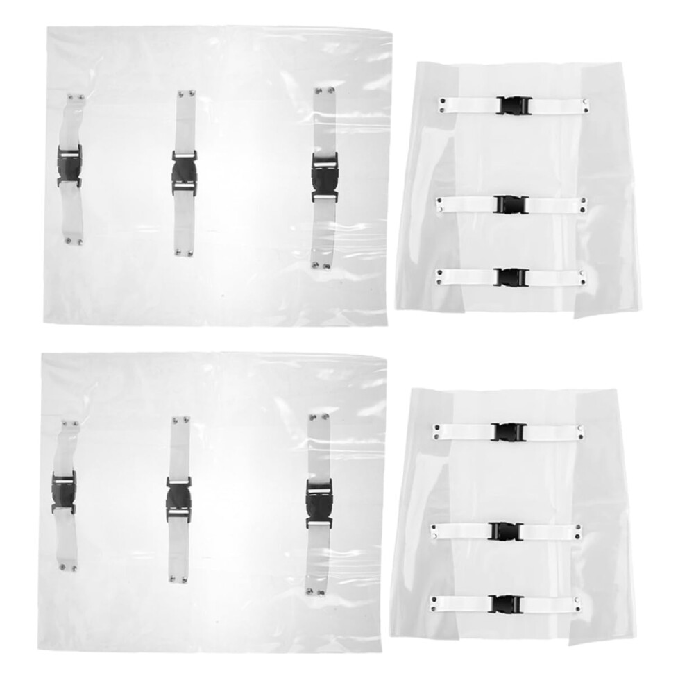 4Pcs Dental Chair Foot Covers NonSlip Transparent PVC Protectors for Floor Protection in Clinics
