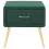 Beliani 1 Drawer Bedside Table FLAYAT Velvet Emerald Green 4