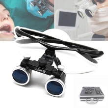 Dental Loupes with LED Light 2.5x 3.5x Magnification, Adjustable Spotlight, Ergonomic Head Strap